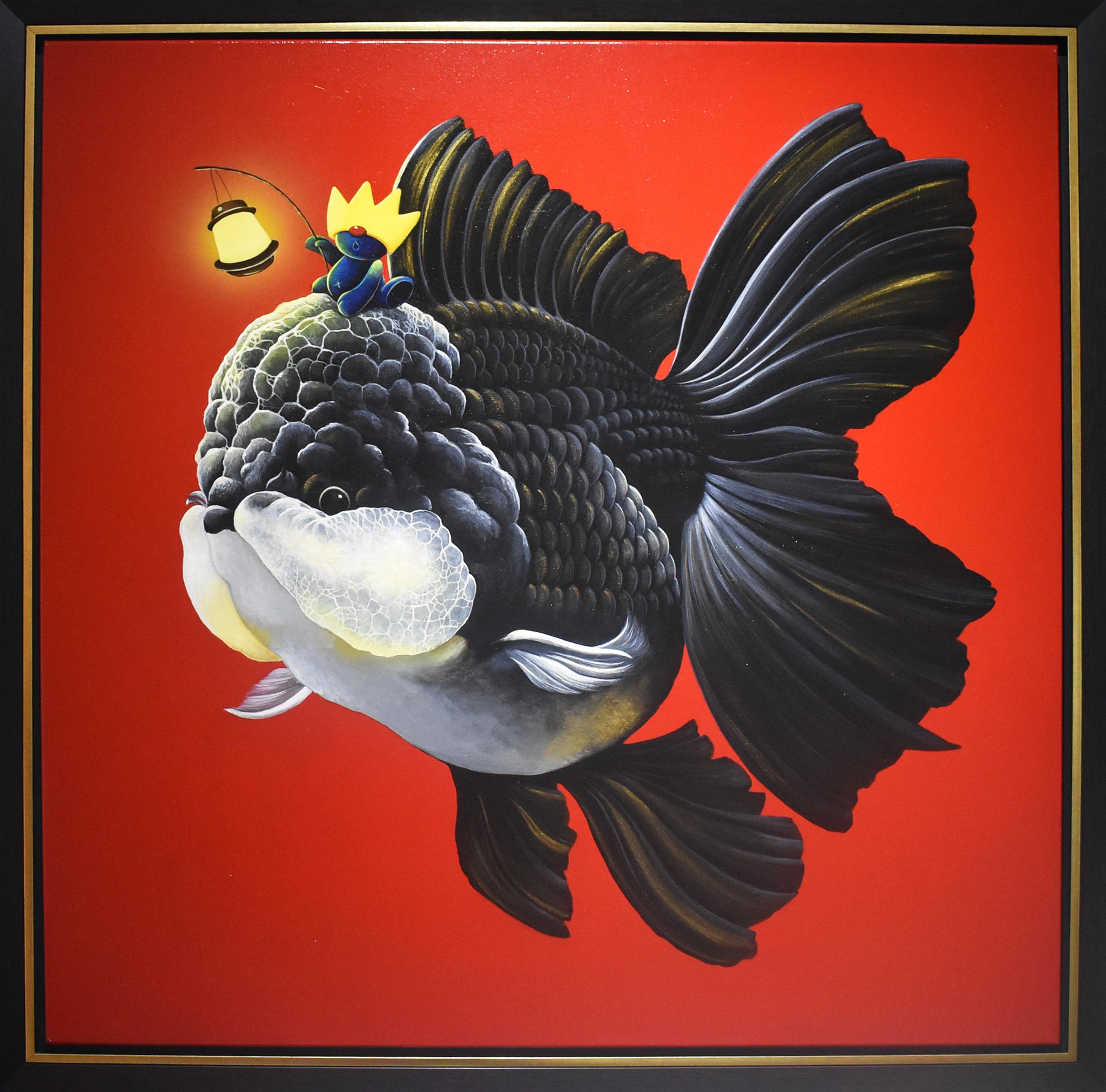 Die Jagd nach Träumen 逐梦 (Rot), Animal Painting, von Chun Yu