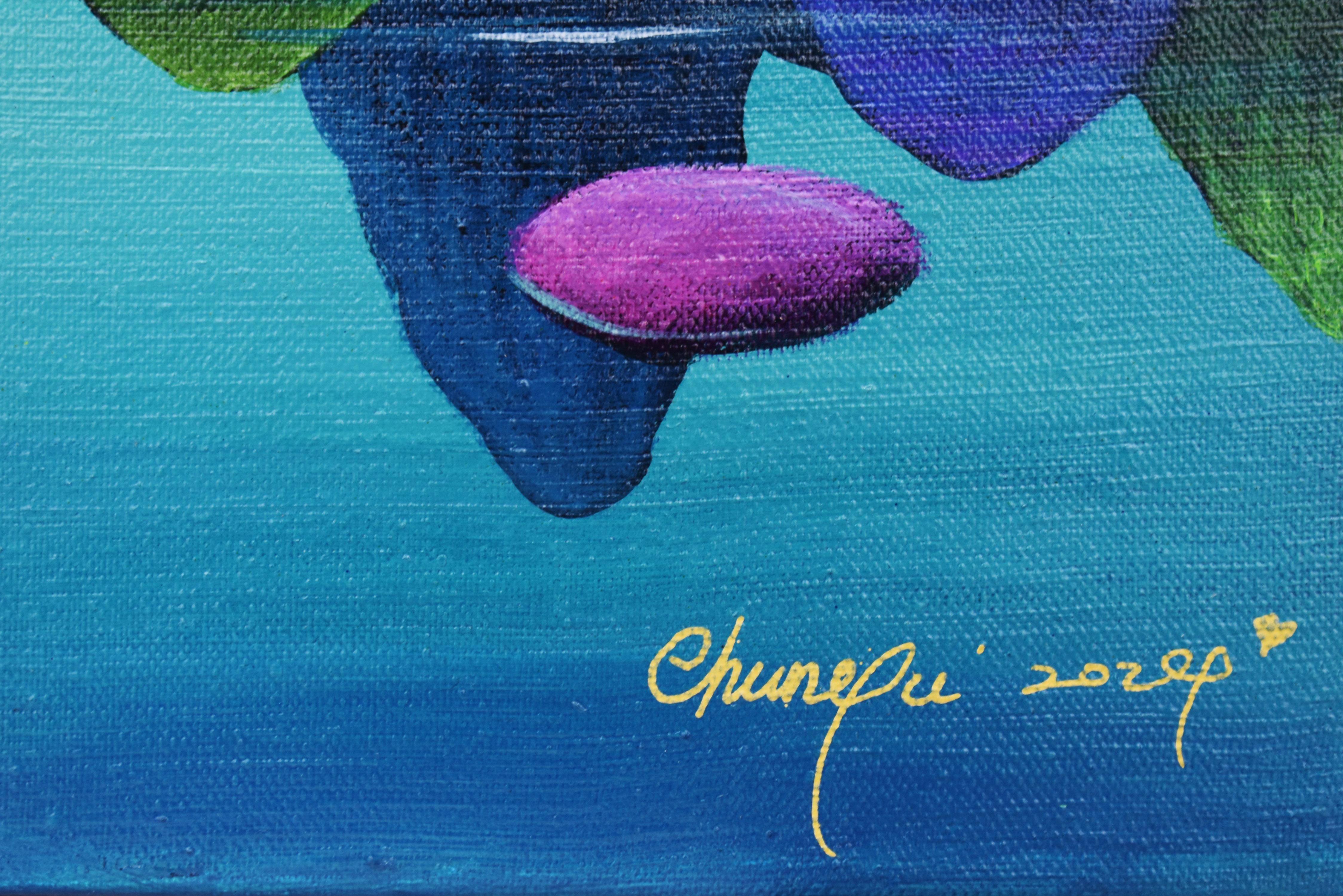 Dichiarazione dell'artista
Un cuore sereno favorisce la tranquillità all'interno,
L'innocenza infantile ti libera dalle paure;
Rimani autentico, 
trovare appagamento e gioia.

Informazioni sull'artista
Chun-Yu emerge come un'artista contemporanea