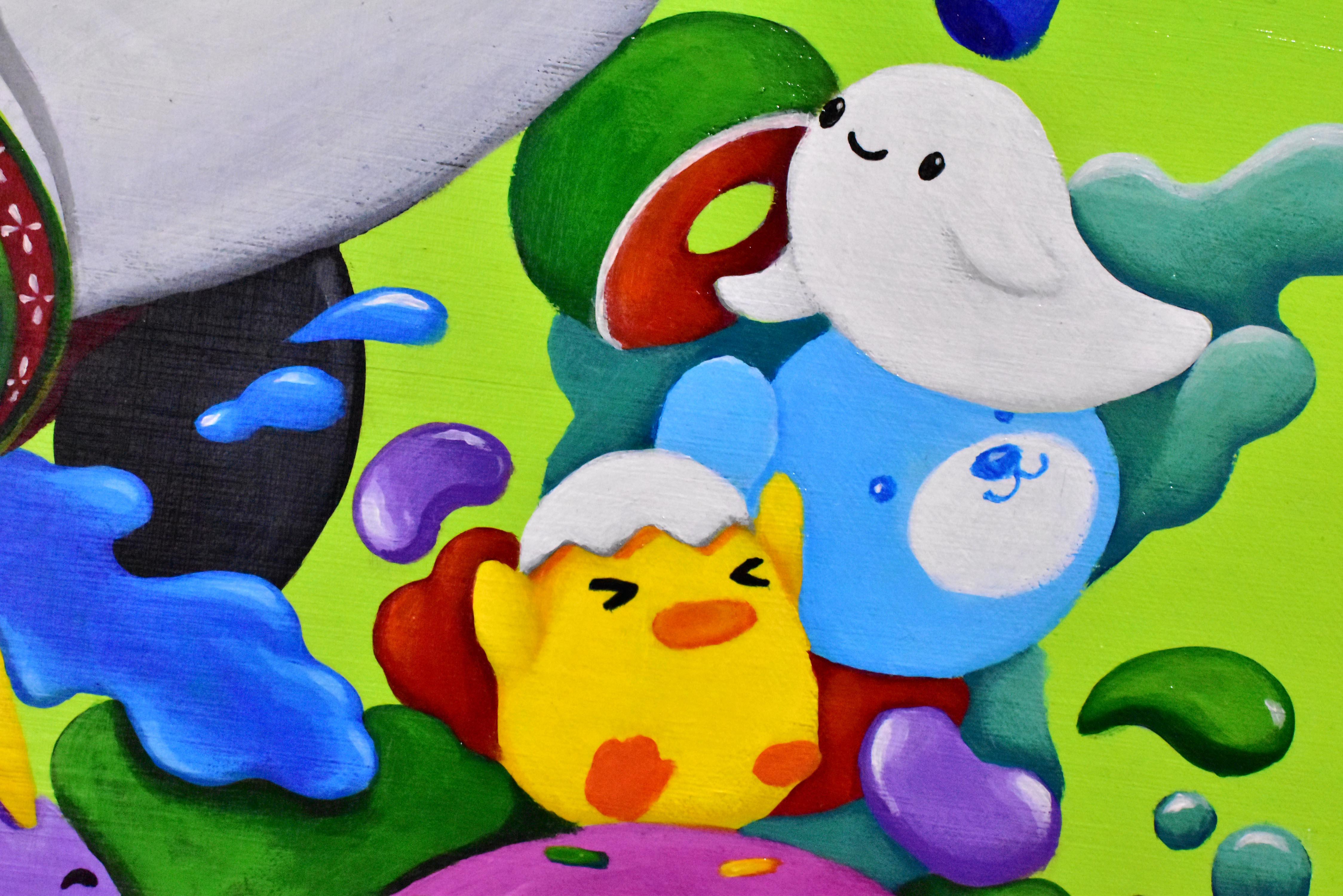 Il mondo dell'amore - Painting Pop Art di Chun Yu