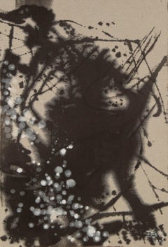 Chunjiu Wang Abstract Original Mixed Media "Crows"