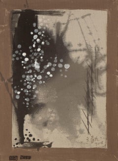 Chunjiu Wang Abstract Original Mixed Media "Nightlife"