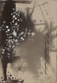 Chunjiu Wang Abstract Original Mixed Media "Nightlife"