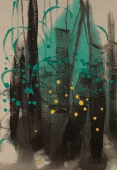 Chunjiu Wang Abstract Original Mixed Media "Wildfire"