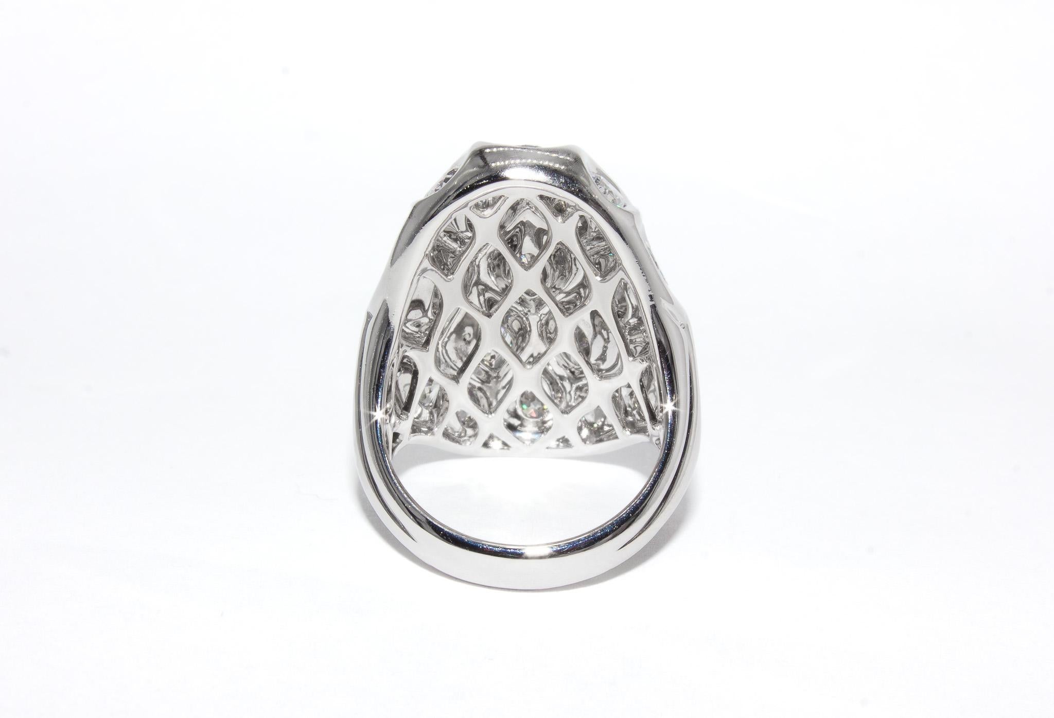 Women's or Men's Chunky Big and Bold 6.00 Carat Diamond Ring