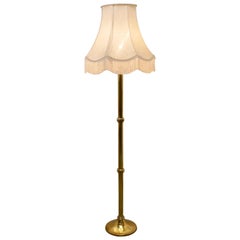 Chunky Brass Column Floor Lamp, Brass Standard Lamp