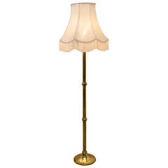 Chunky Brass Column Floor Lamp, Brass Standard Lamp