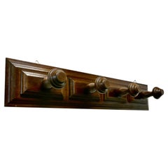 Antique Chunky Bretton Oak Hat and Coat Hooks