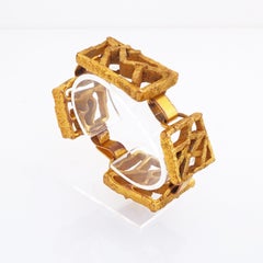 Chunky Brutalist Abstract Link Bracelet By Jacob Hull, 1970s