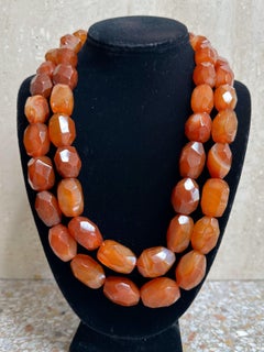 Chunky Carnelian Multi Strand Necklace