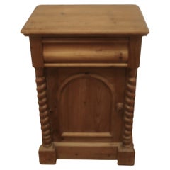 Vintage Chunky Carved Pine Bedside Cupboard   This is a good heavy quality cabinet