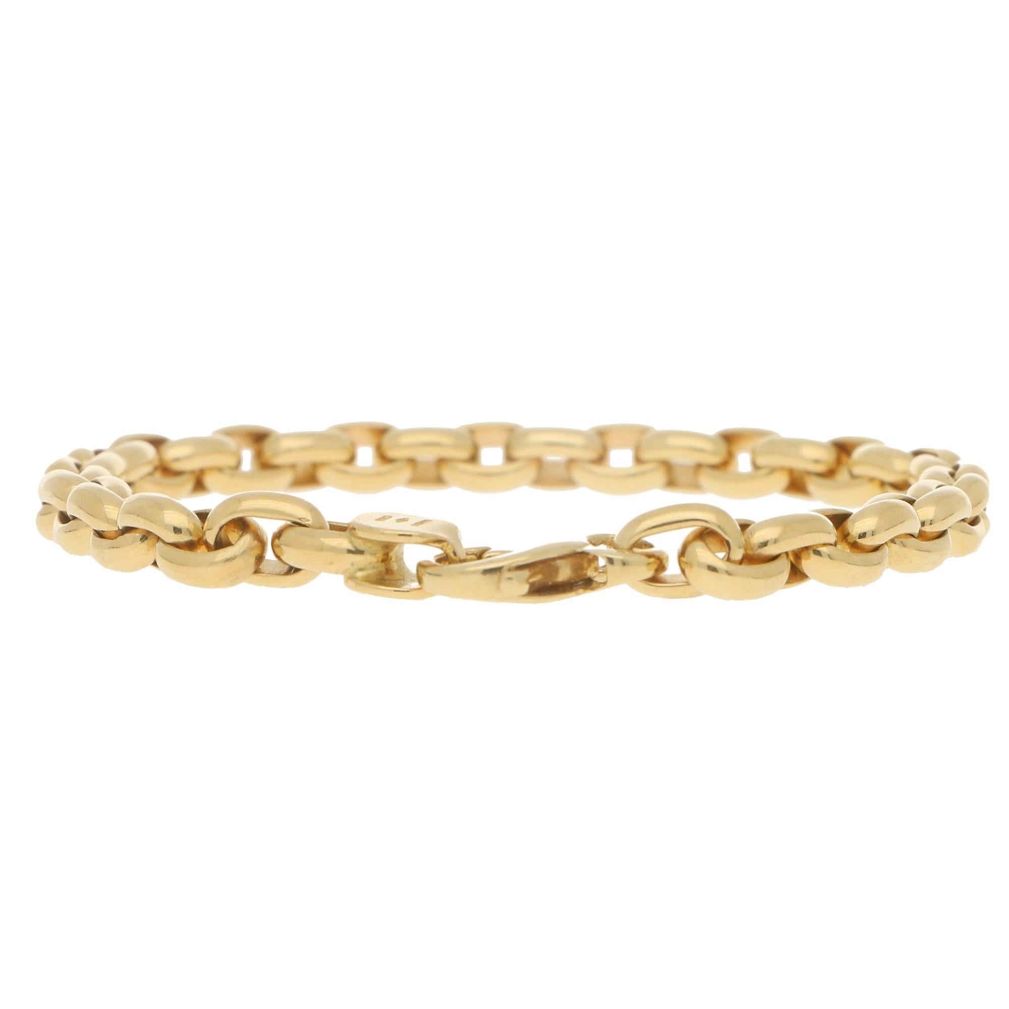 18 karat gold chain bracelet