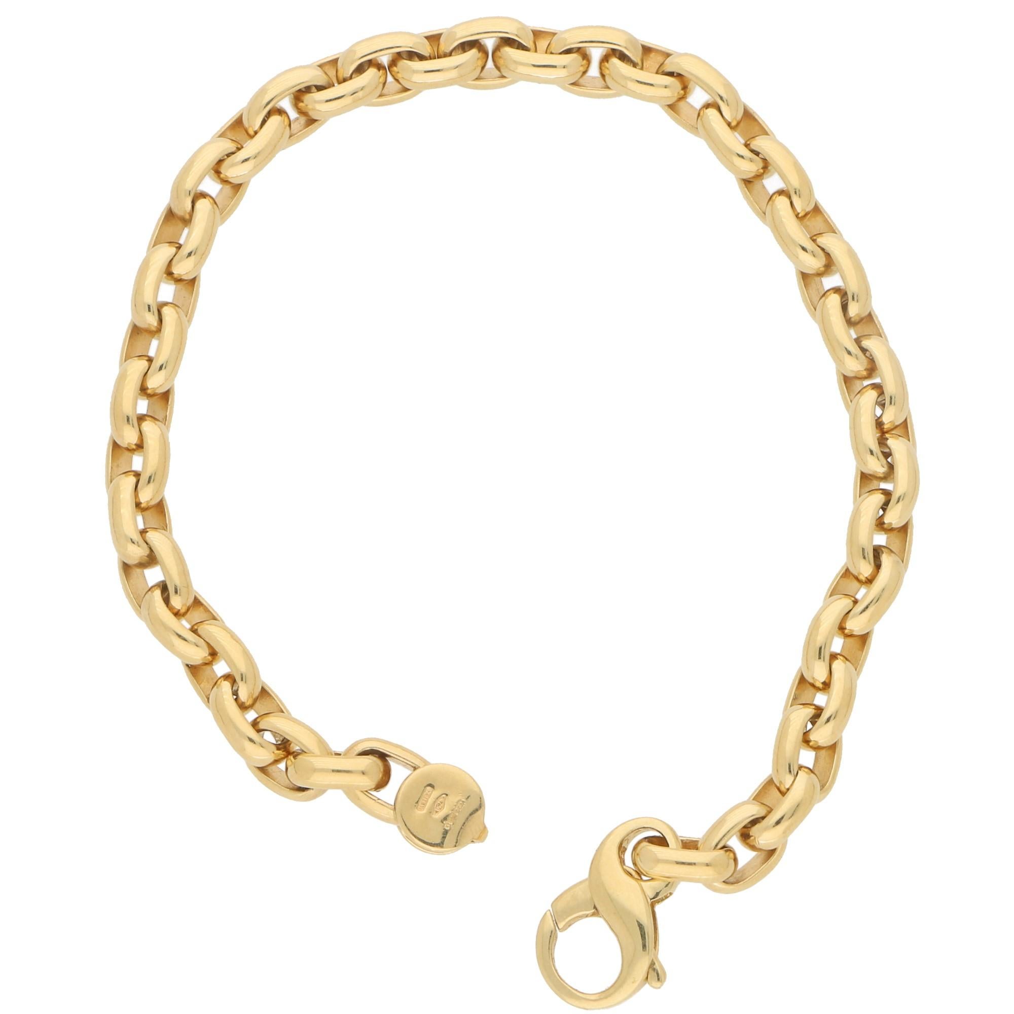 Modern Chunky Chain Bracelet in 18 Karat Yellow Gold