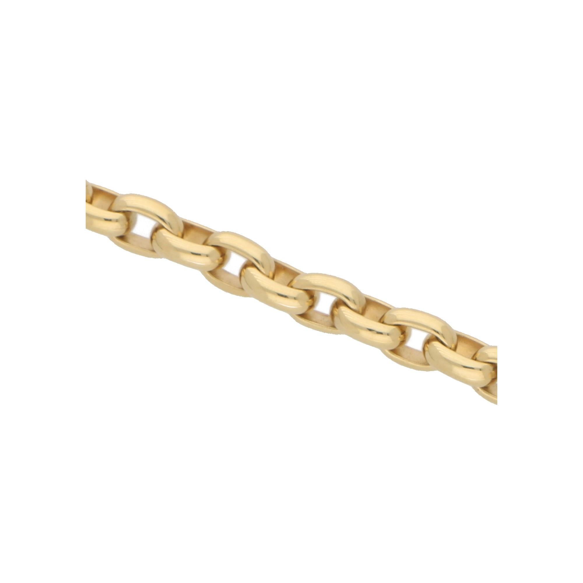 Chunky Chain Bracelet in 18 Karat Yellow Gold In Good Condition In London, GB
