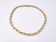 Chunky Chain Choker Necklace 14k Gold Plated Silver