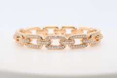 Chunky Chain Collection By Ralph Lauren Pavé Diamond 18K Gold Chain Bracelet