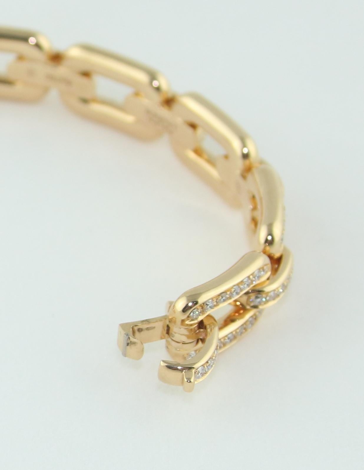 Bracciale a catena Chunky Chain Collection'S di Ralph Lauren con pavé di diamanti in oro 18 carati In condizioni ottime in vendita a New York, NY