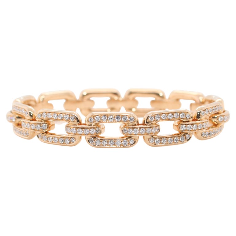 Bracciale a catena Chunky Chain Collection By Ralph Lauren con pavé di  diamanti in oro 18 carati in vendita su 1stDibs