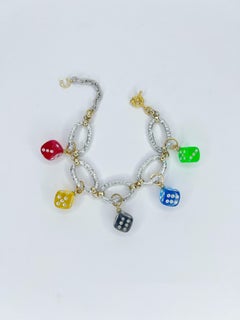pulsera de abalorios con dados de Swarovski