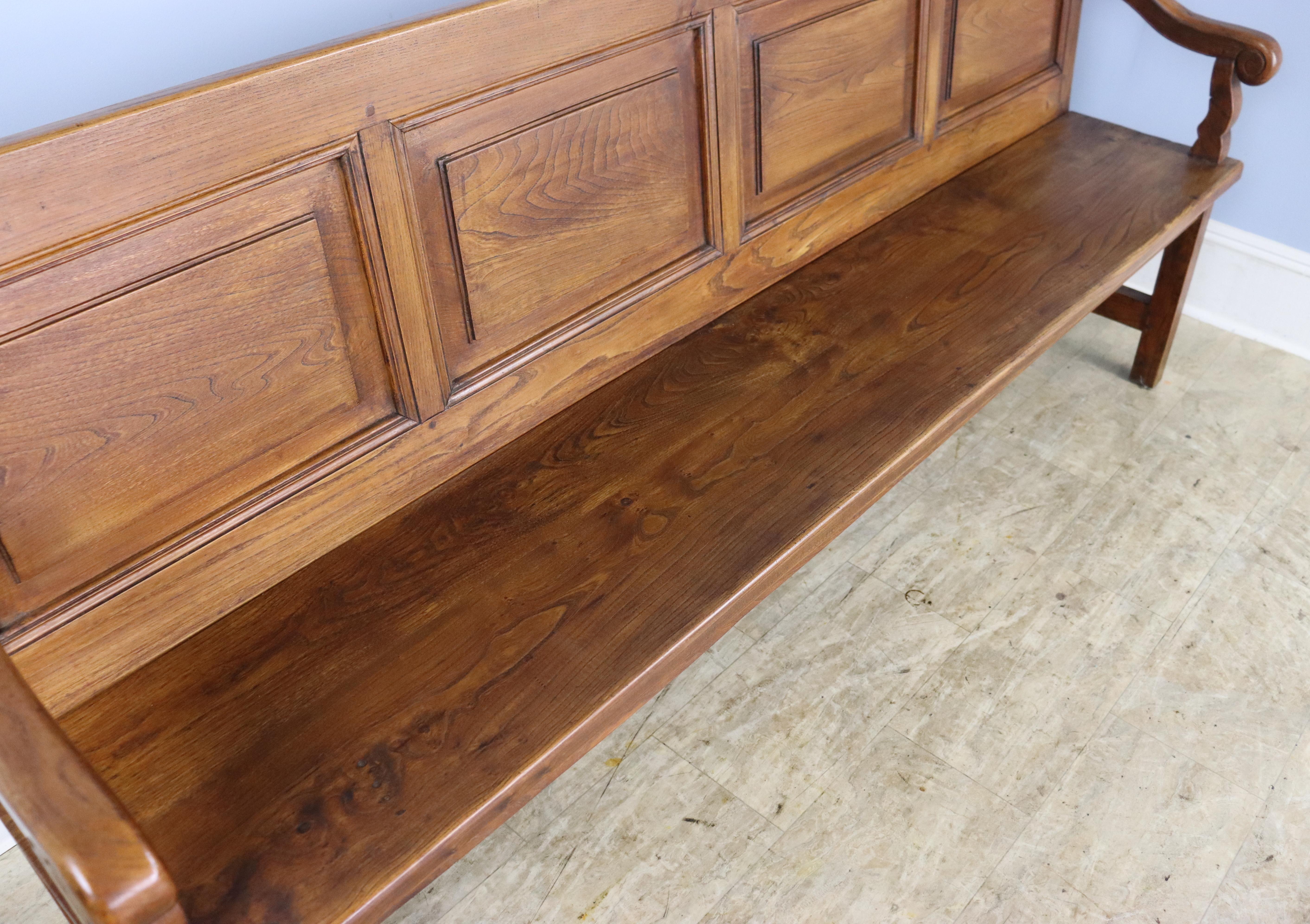 Chunky French Elm Bench For Sale 3