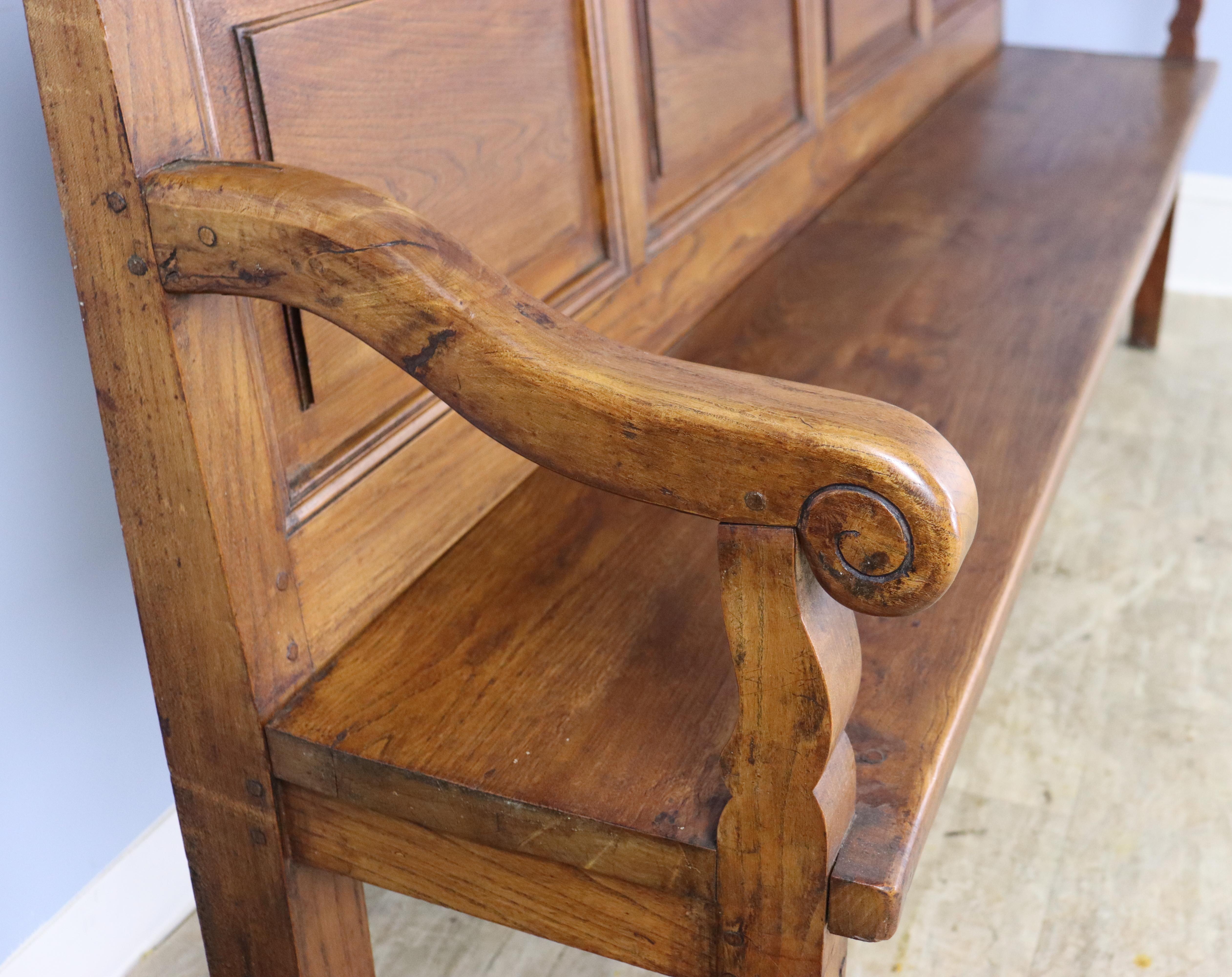 Chunky French Elm Bench For Sale 5