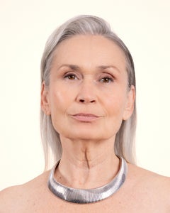 Silver Chunky Necklace - Length 17 3/8 inches