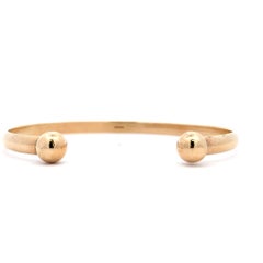Bracelet manchette pour homme en or jaune