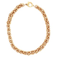 Chunky Gold Byzantine Chain Necklace By Givenchy, 1980s