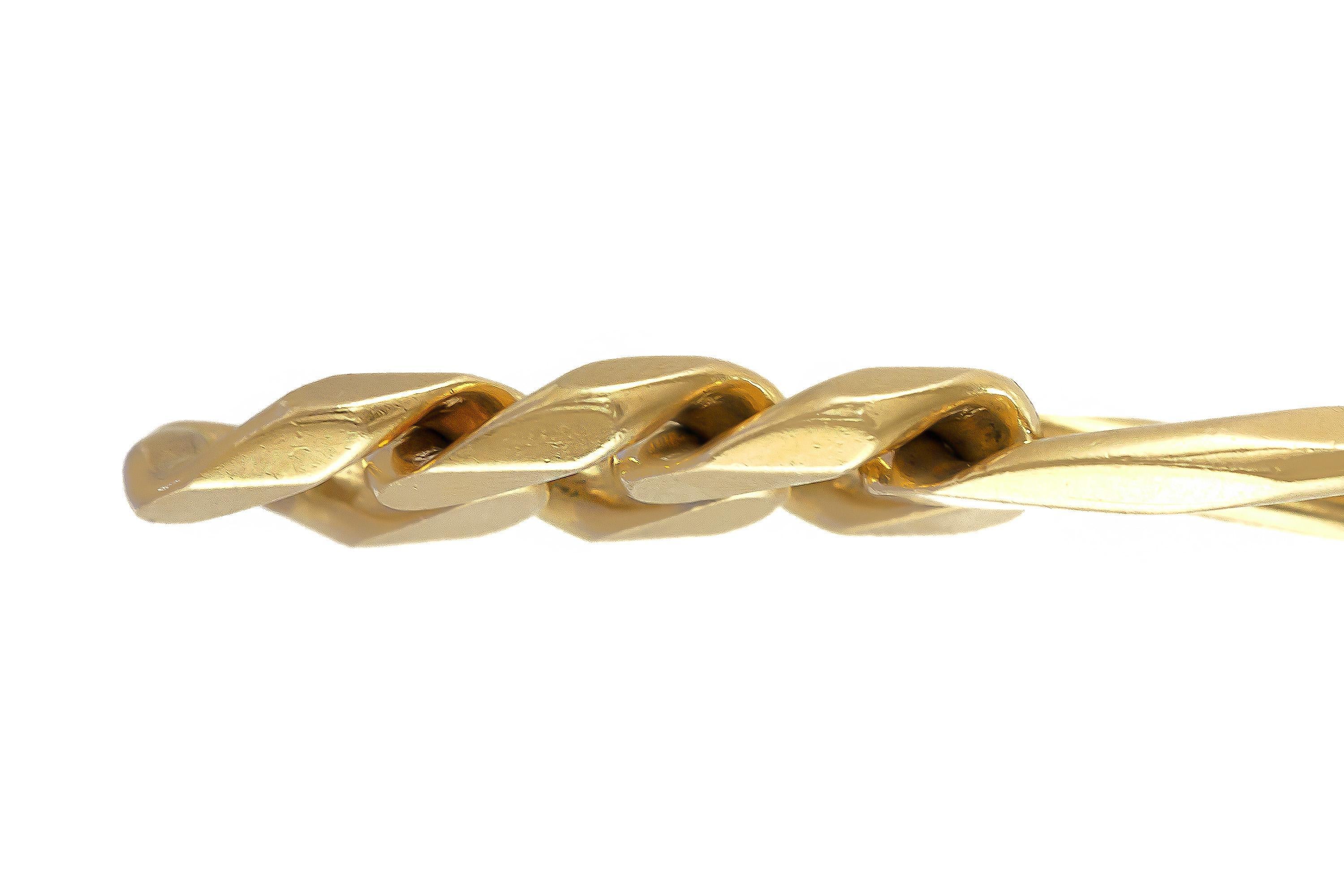Women's Chunky Gold Figaro Link Bracelet For Sale
