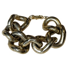 Bracciale vintage a maglie larghe in oro