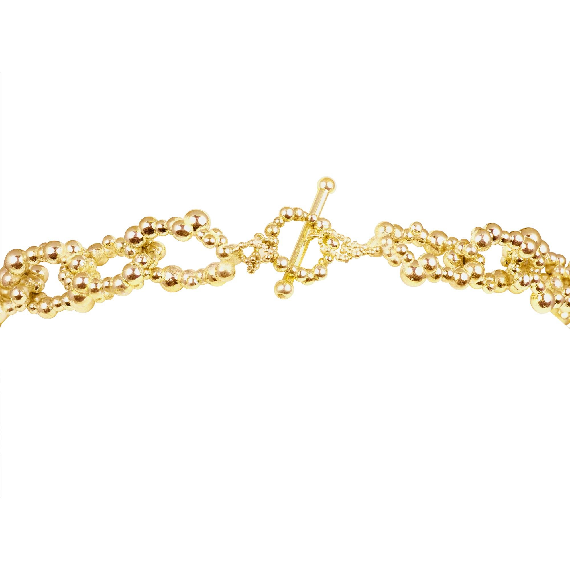 14karat yellow gold signature Costolo texture, solid link necklace. 16inches total length. Made by hand in los angles.
