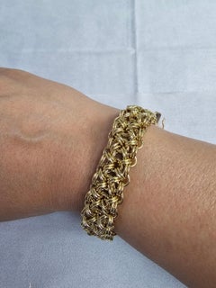 Chunky Intertwined Link Bracelet 14k Yellow Gold