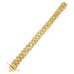 Chunky Intertwined Link Bracelet 14k Yellow Gold