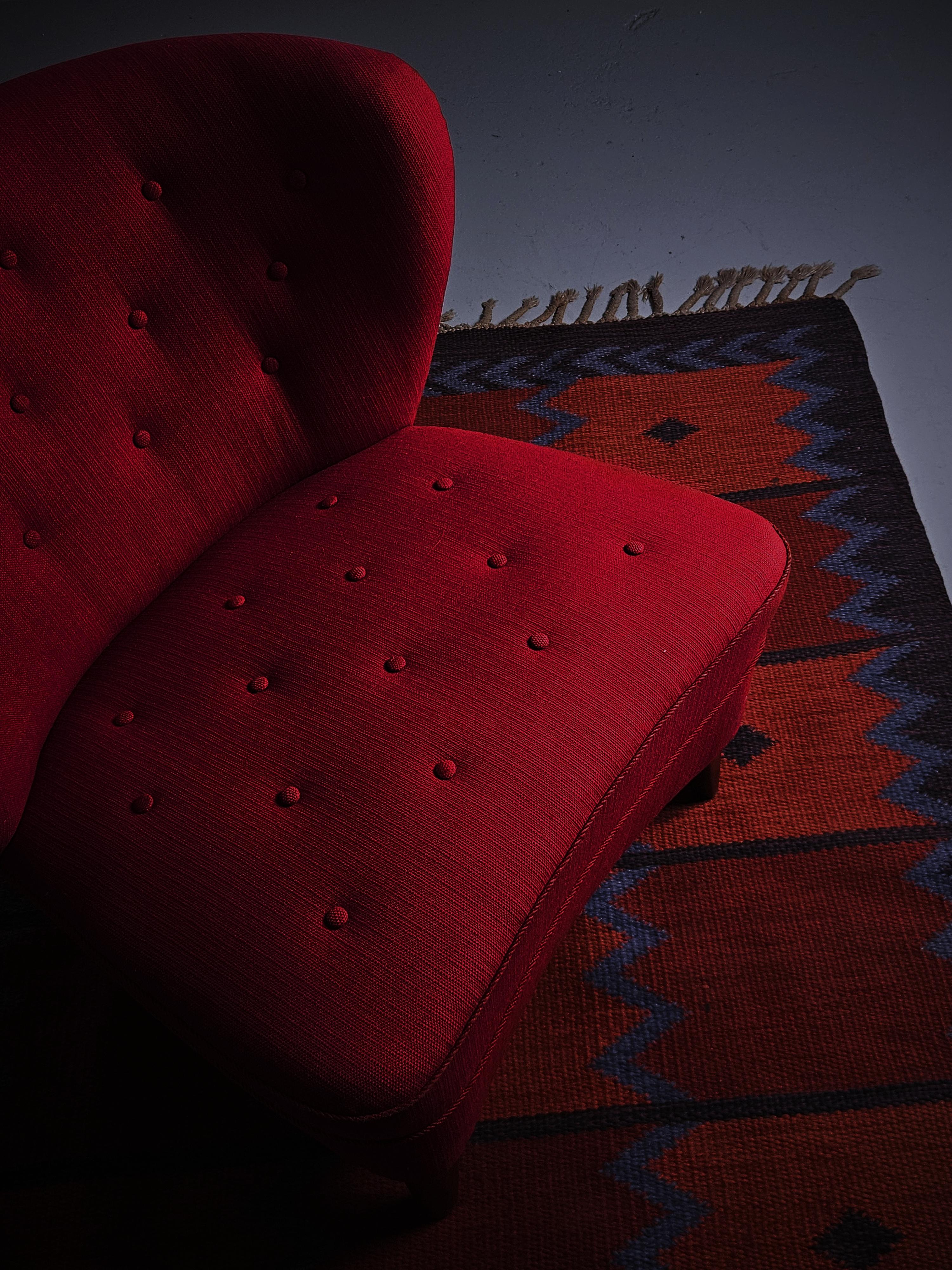 Chunky lounge chair by Gösta Jonsson, Sweden, 1950s For Sale 3