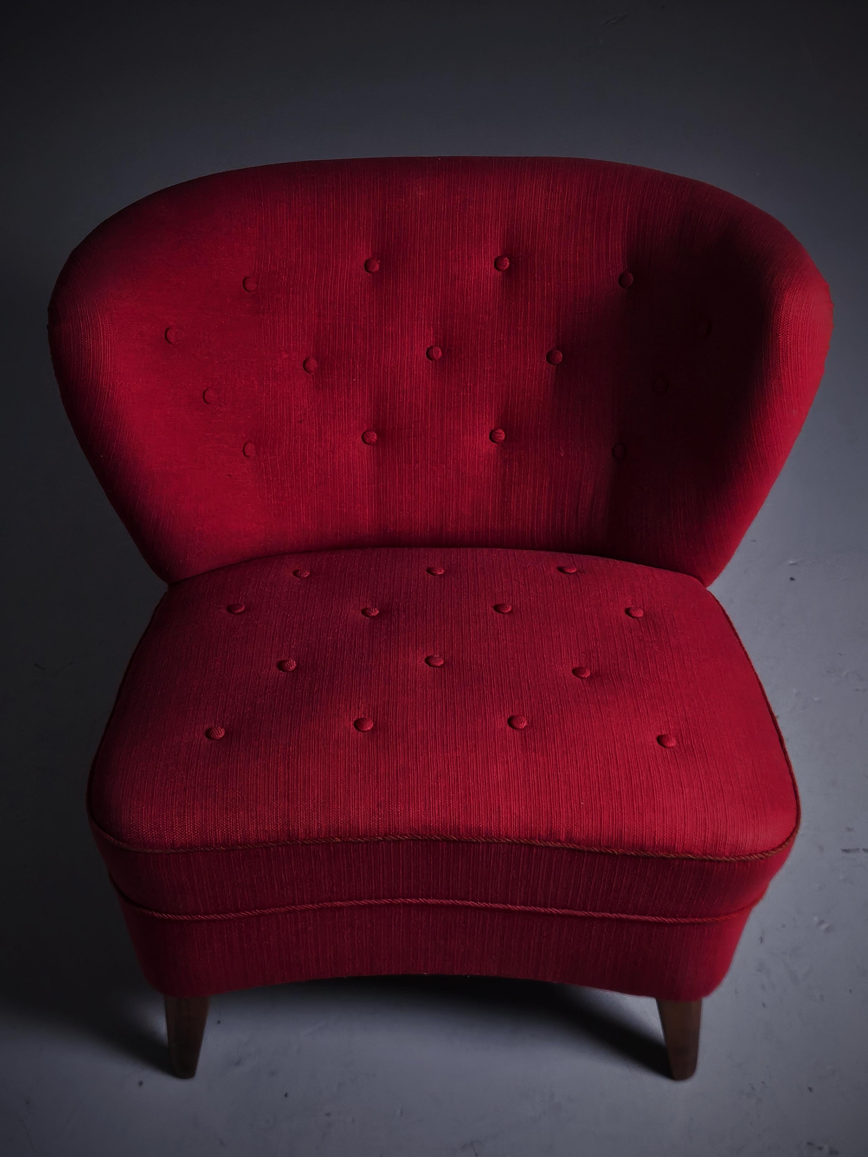 Chunky lounge chair by Gösta Jonsson, Sweden, 1950s For Sale 5