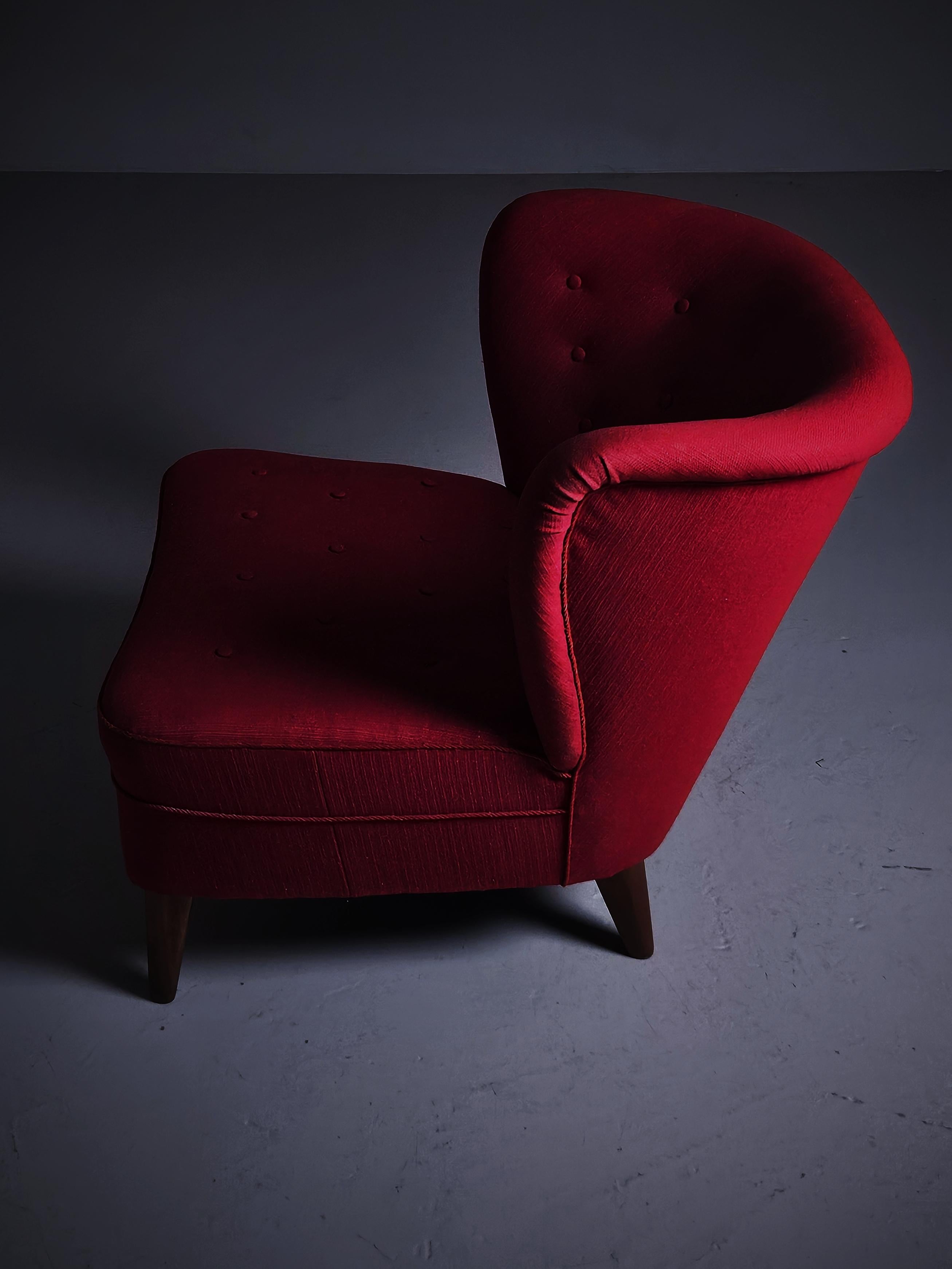 20th Century Chunky lounge chair by Gösta Jonsson, Sweden, 1950s For Sale