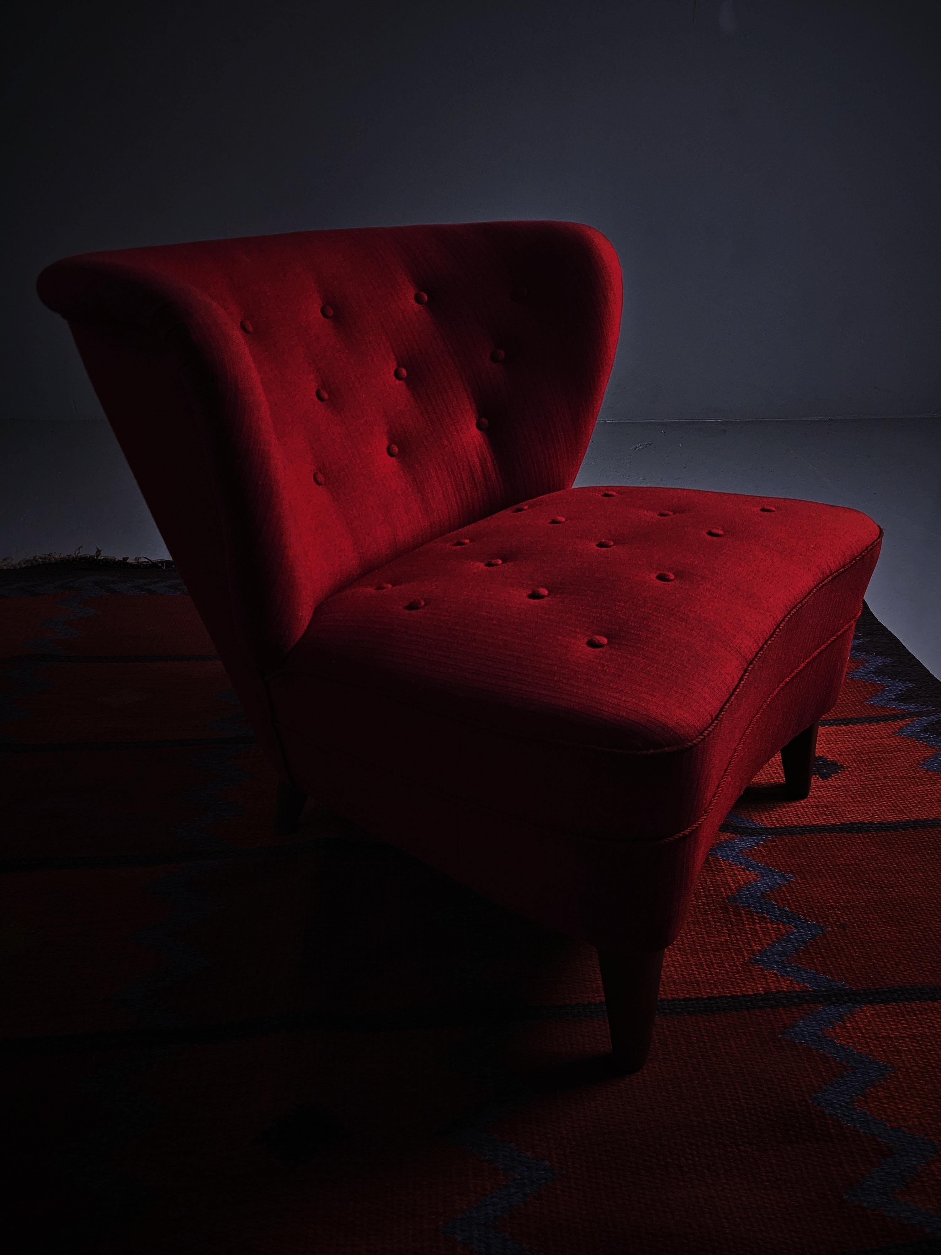 Chunky lounge chair by Gösta Jonsson, Sweden, 1950s For Sale 2