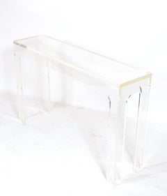 Chunky Lucite Console Table