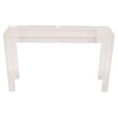 Chunky Lucite Console Table