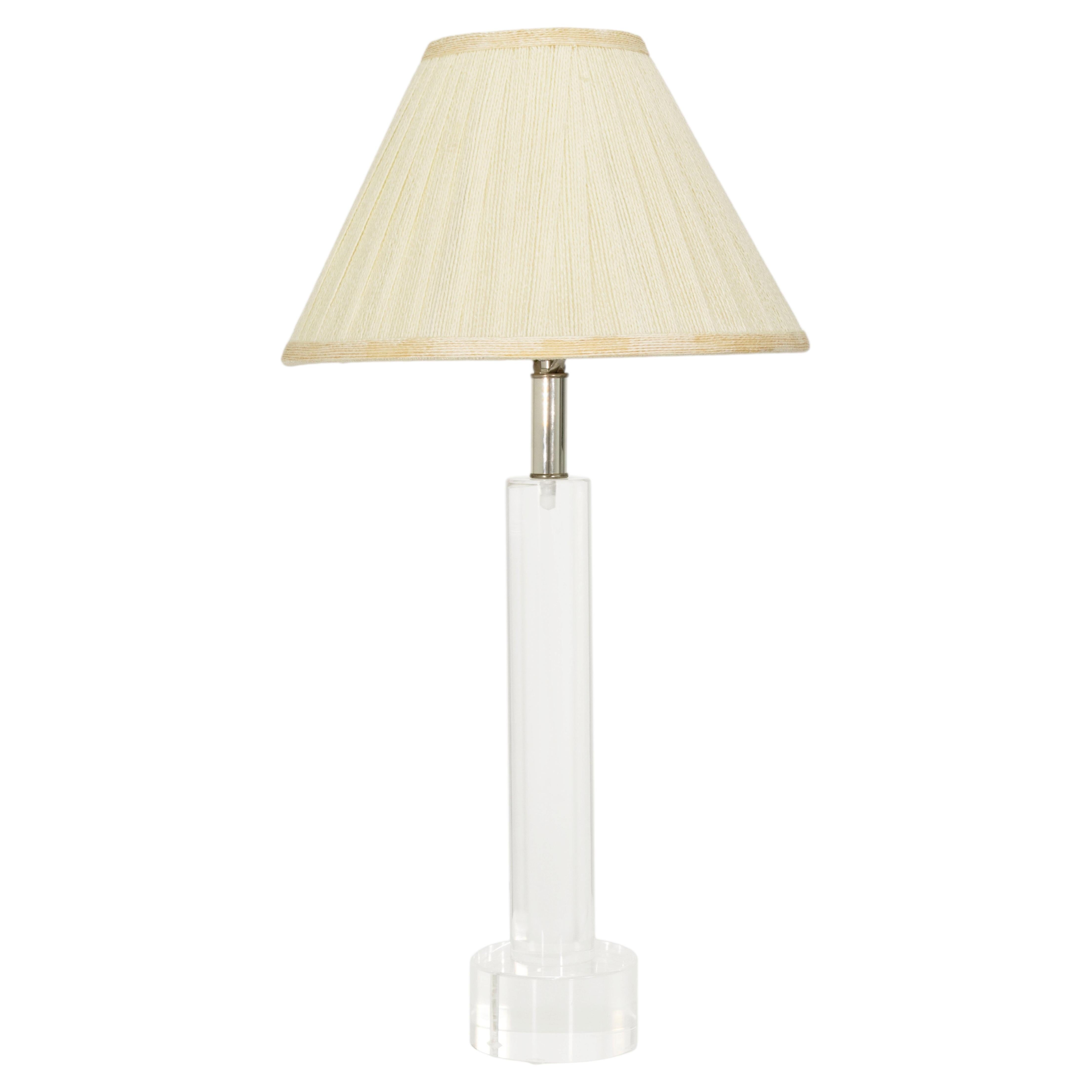 Lampada da tavolo a colonna tubolare Chunky Lucite di Design/One Classics