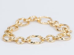 Chunky Mobius Twist Link Bracelet 18K Gold