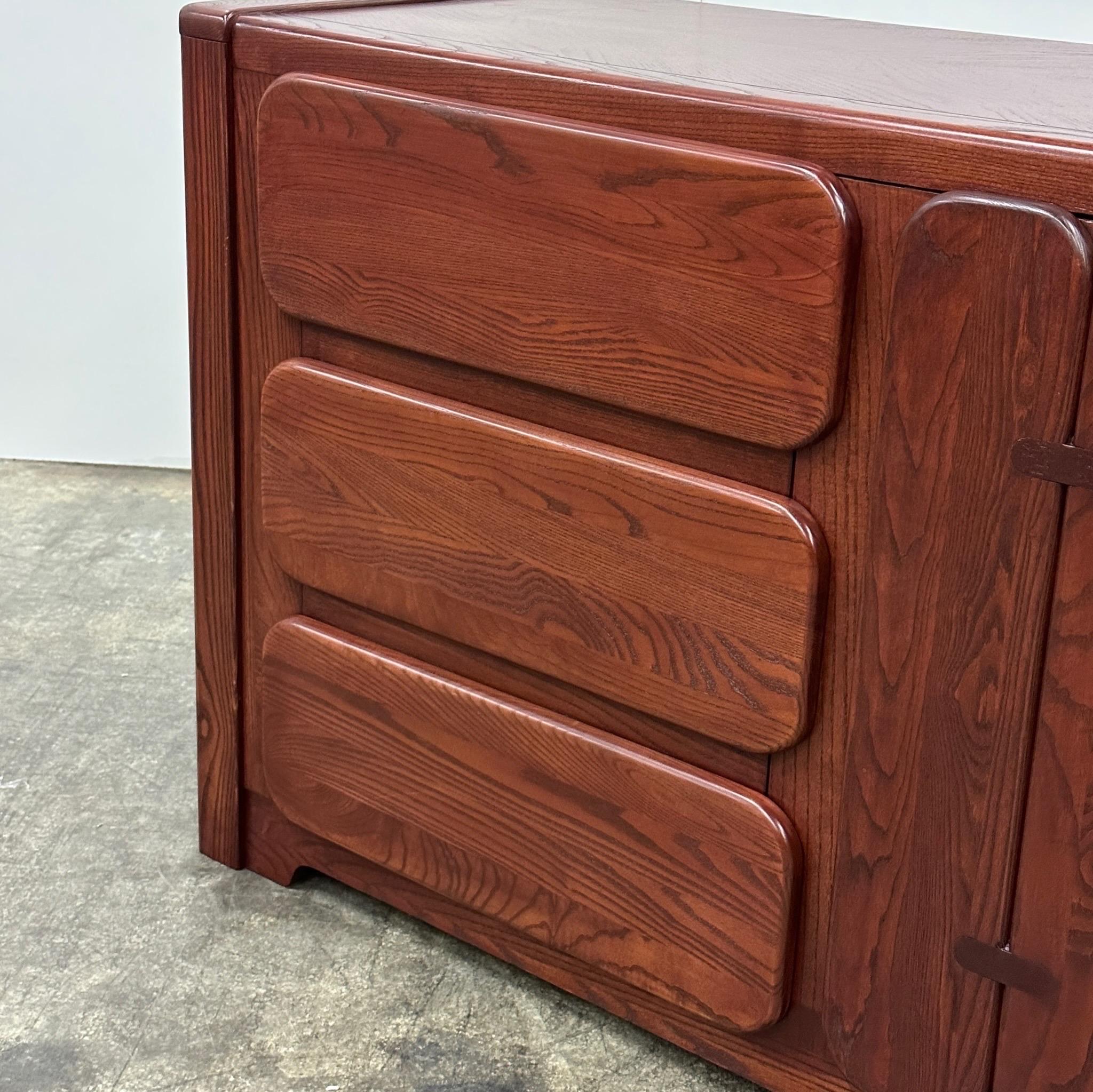American Chunky Modern Oak Dresser/Sideboard For Sale