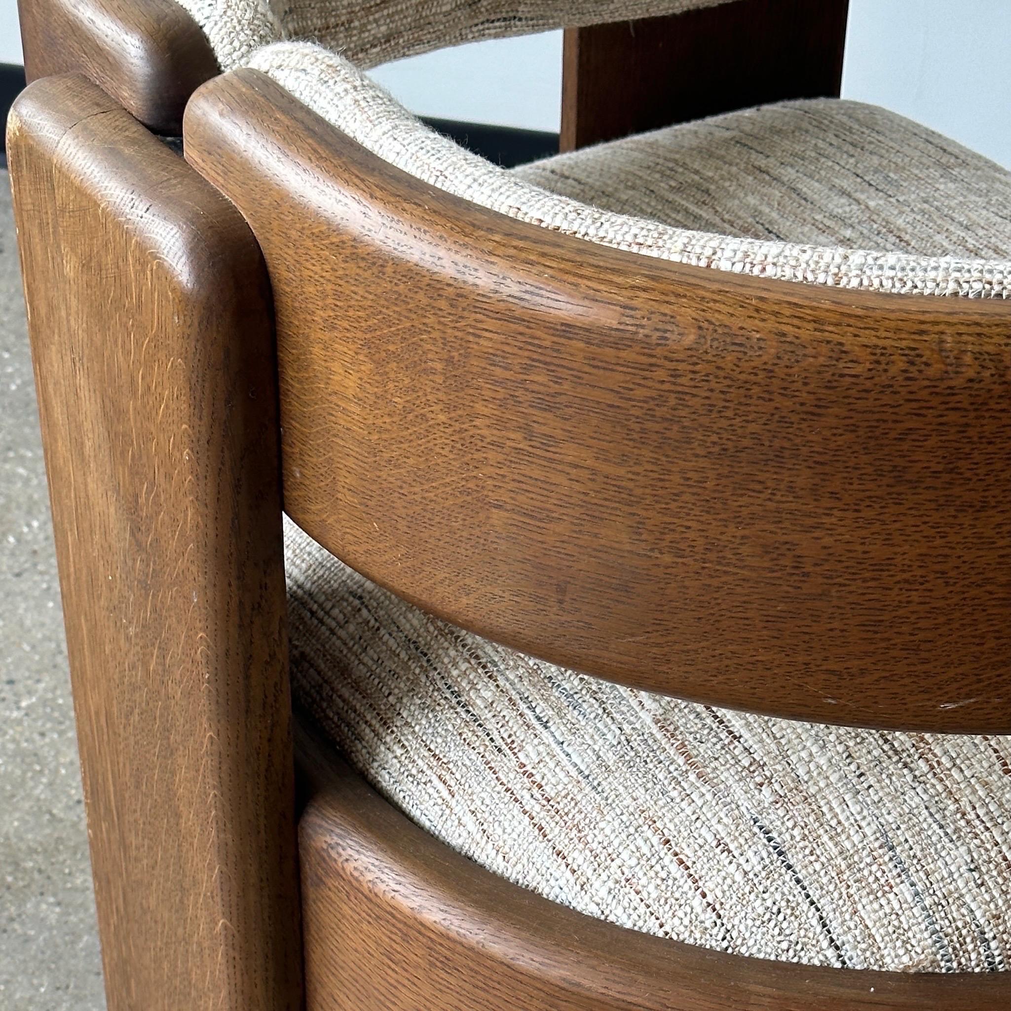 Chunky Oak Lounge Chair by Jens Risom for Marble Furniture 3