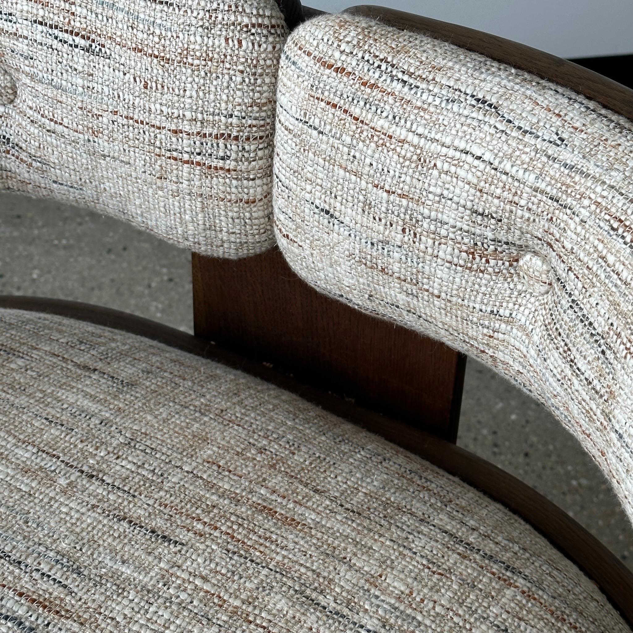 Mid-Century Modern Chunky Oak Lounge Chair by Jens Risom for Marble Furniture