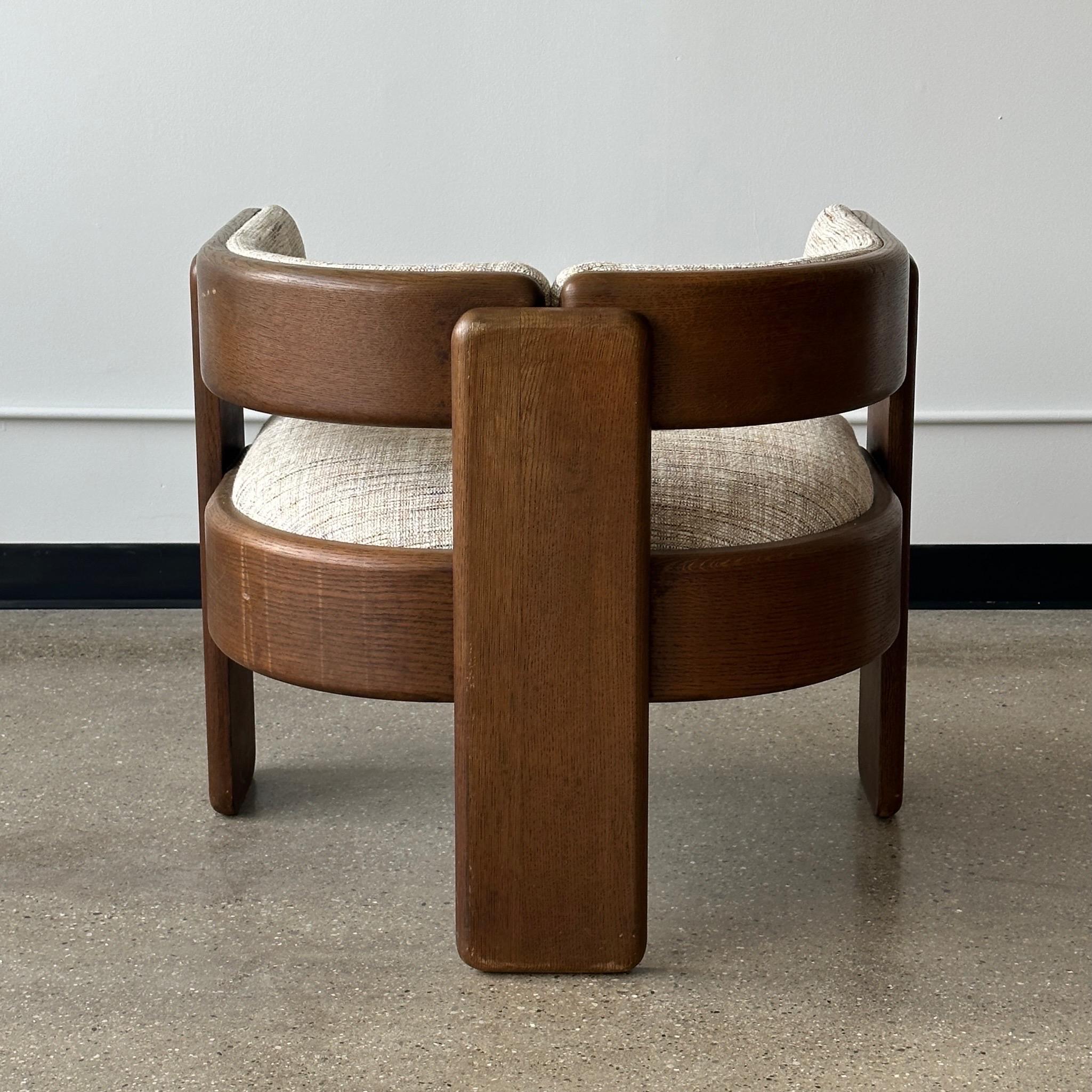 Mid-20th Century Chunky Oak Lounge Chair by Jens Risom for Marble Furniture