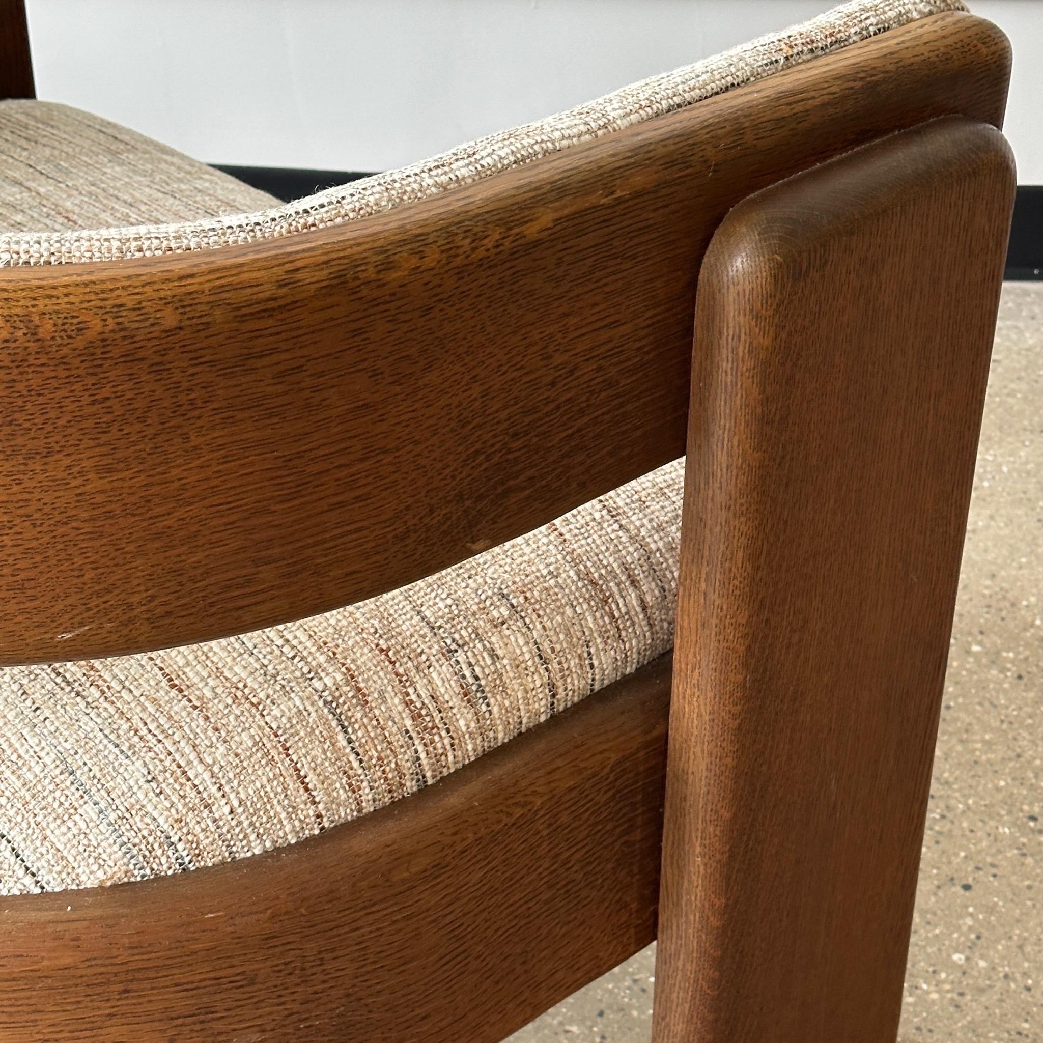Chunky Oak Lounge Chair by Jens Risom for Marble Furniture 2