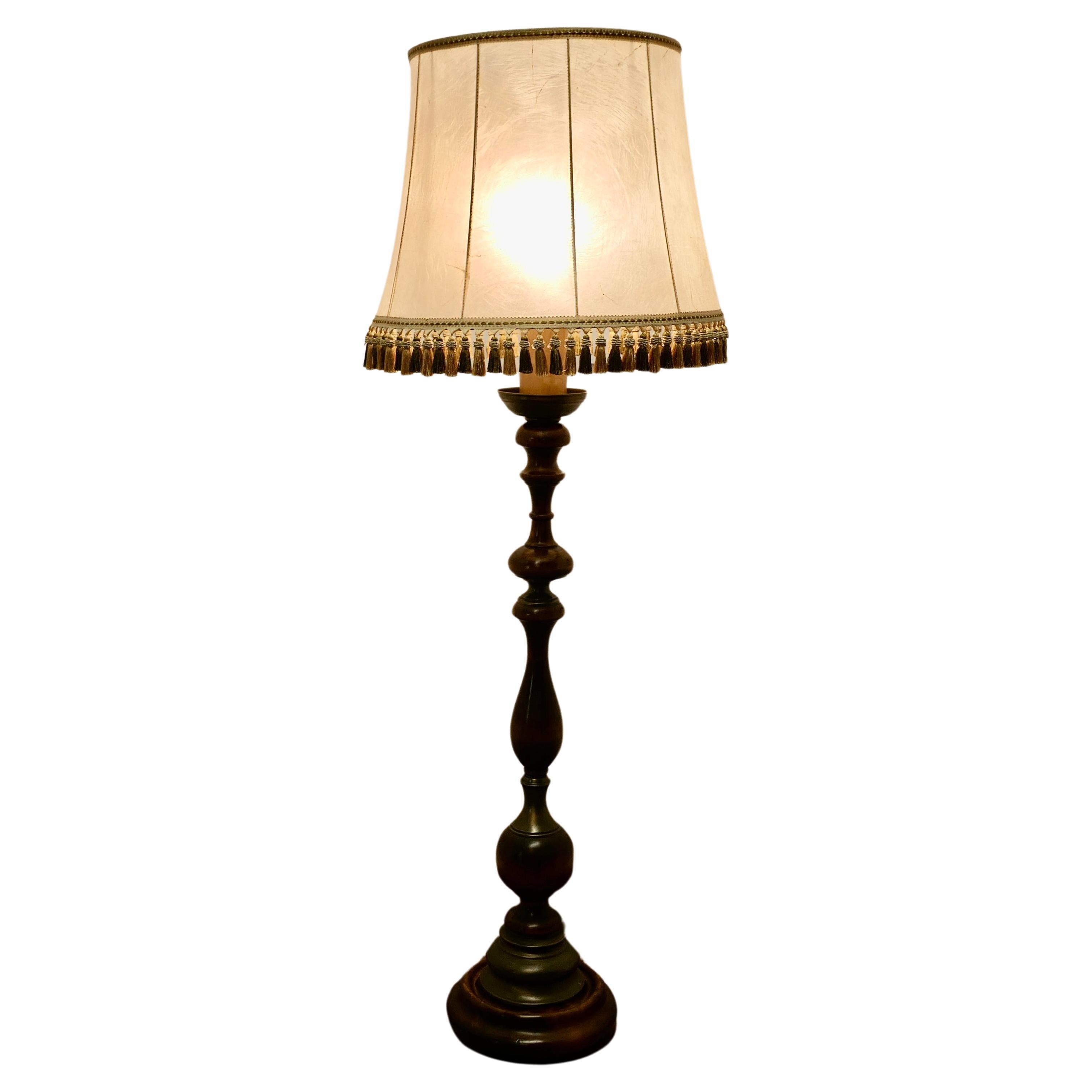 Chunky Oak Standard or Floor Lamp   This lamp is a country piece 
