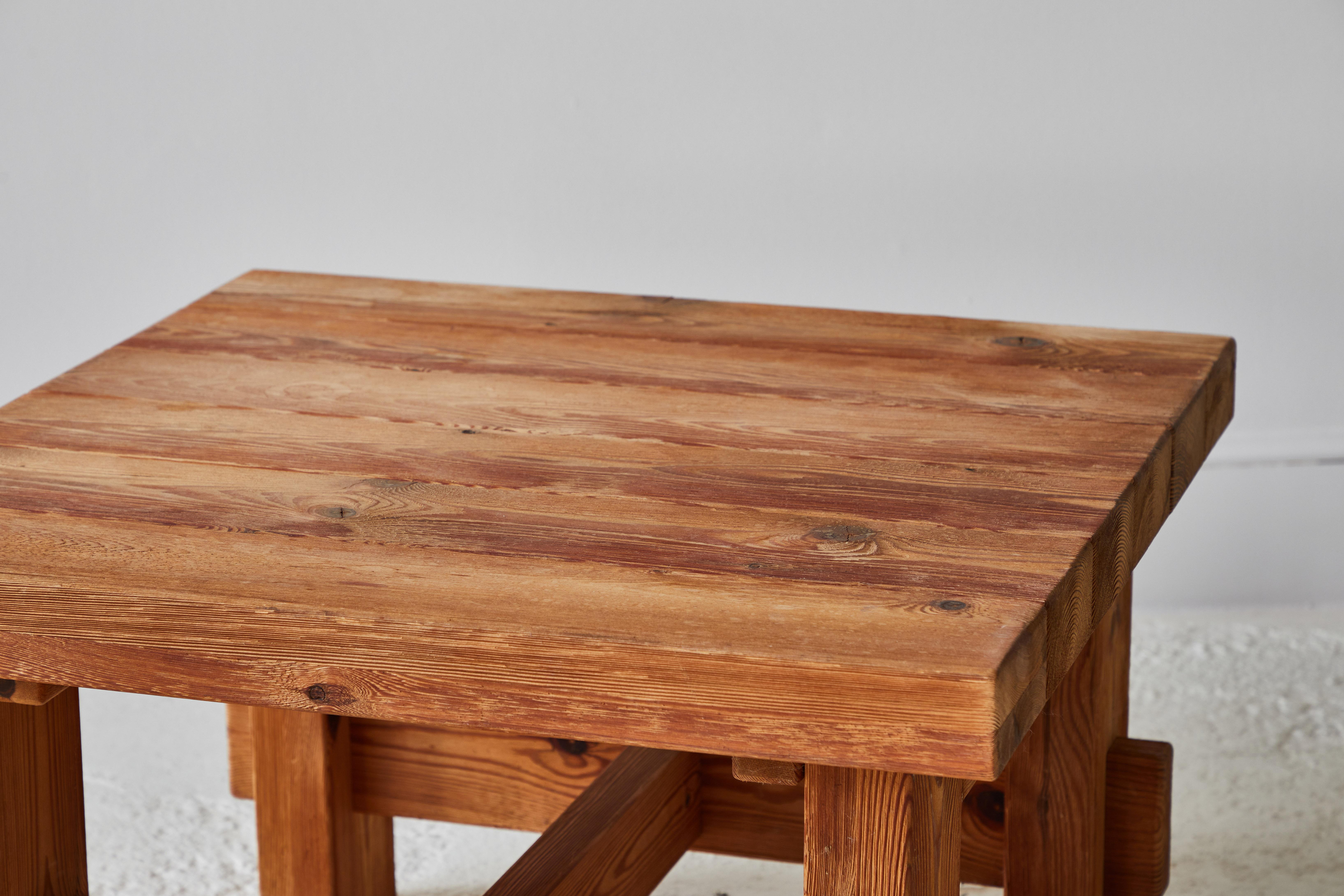 20th Century Chunky Pine Side Table