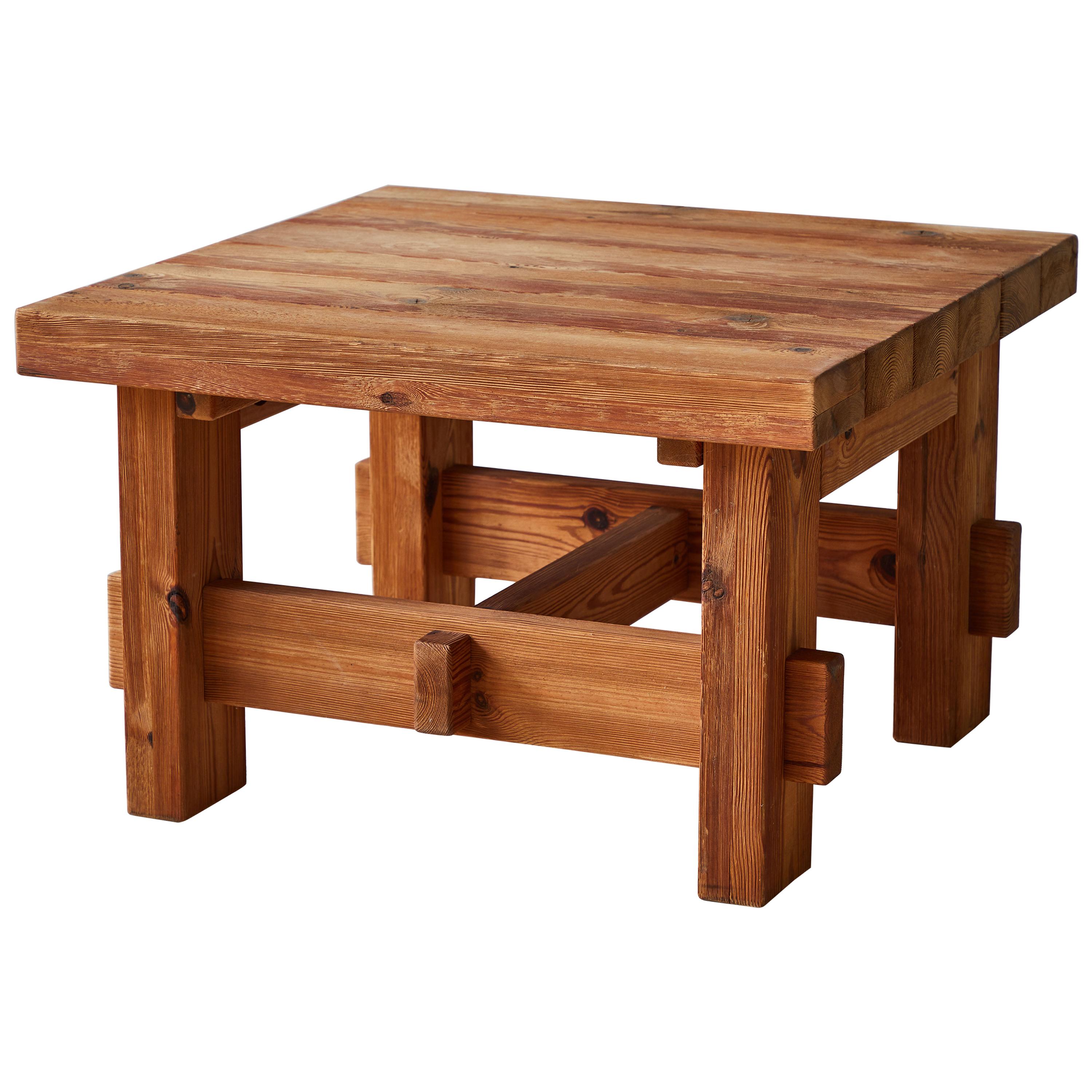 Chunky Pine Side Table