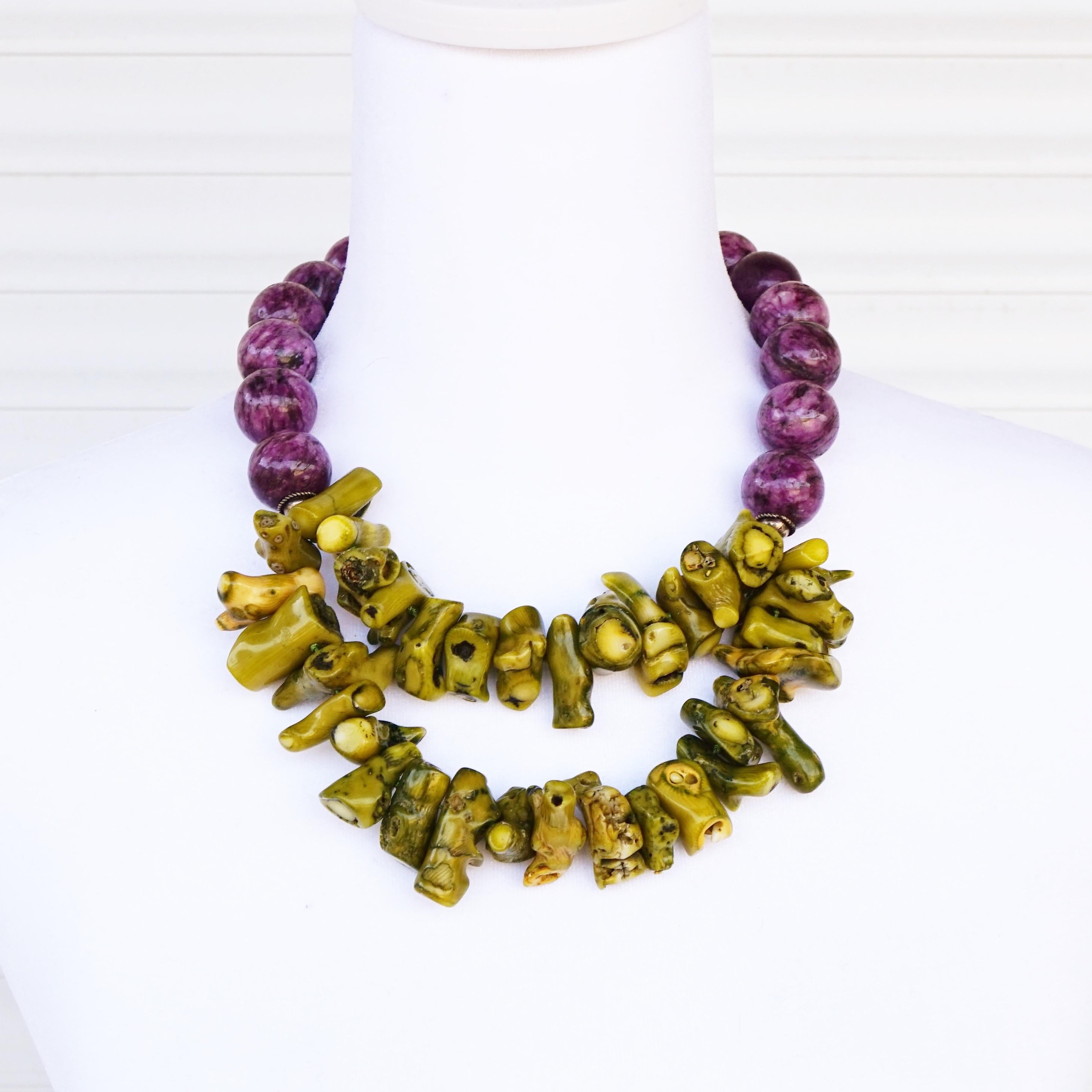 purple coral necklace