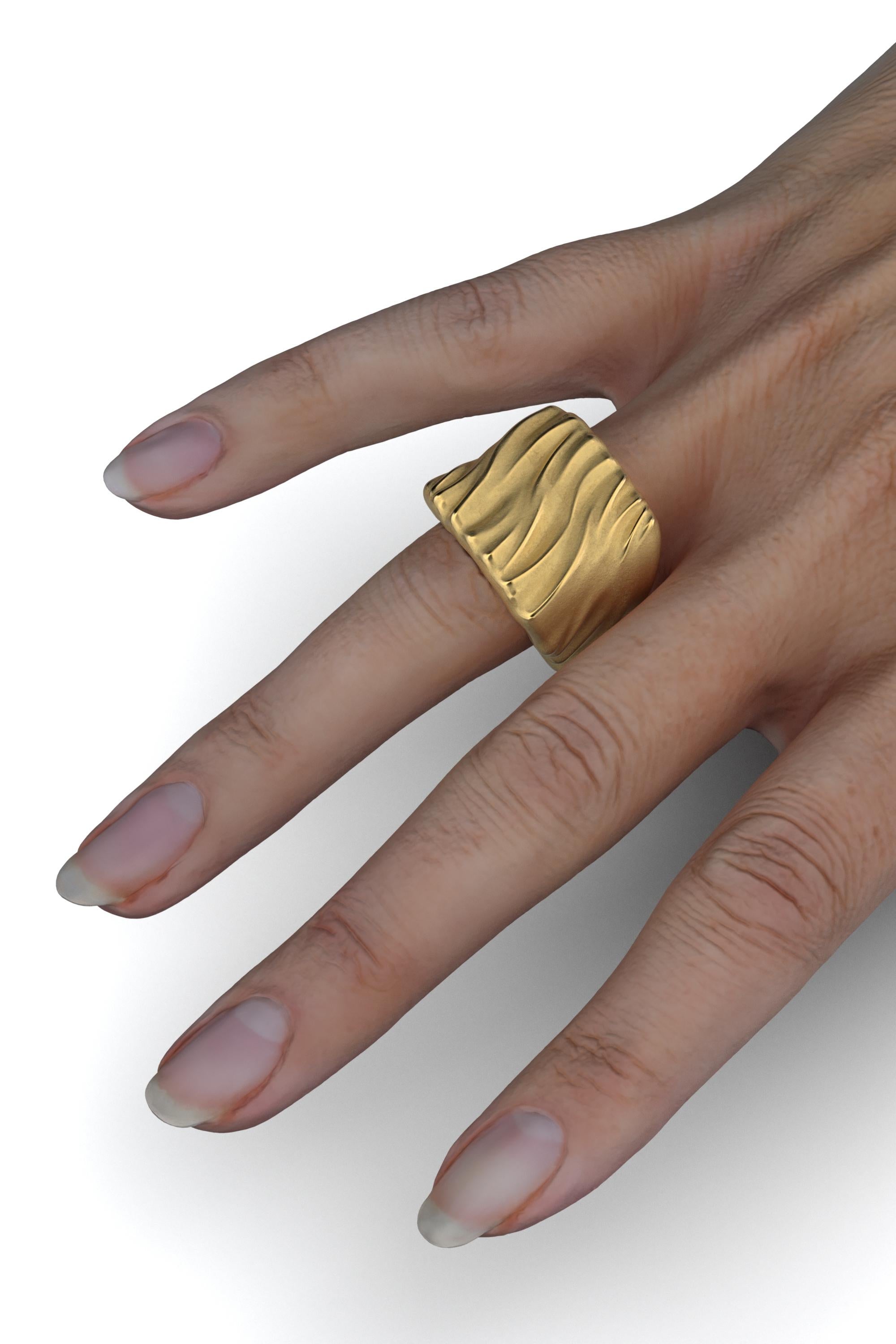 in vendita:  Anello grosso in oro 14k Made in Italy di Oltremare Gioielli 13